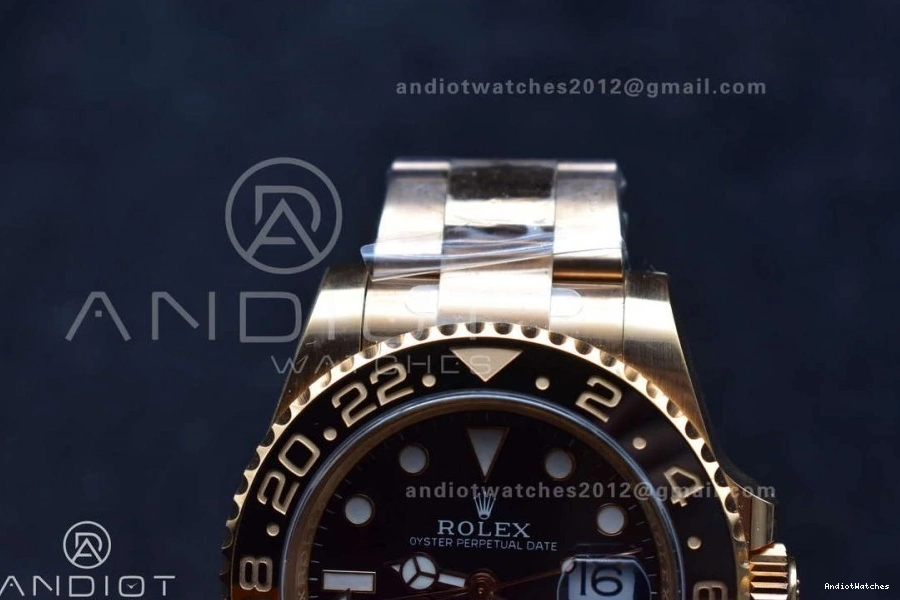 Master Dial 860 Edition CHNR 126715 VR3285 on Gain Gold WellDesigned Black Best RG 1:1 GMT II Factory Bracelet CHS Weight 0413